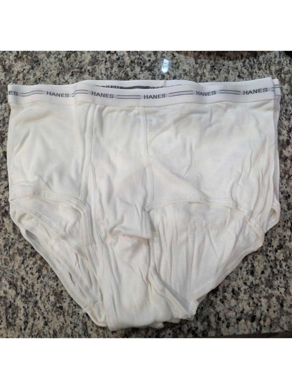 X4 Pack Hanes Men's Tagless Briefs Size 3XL White Comfort Soft & Flex Underwear